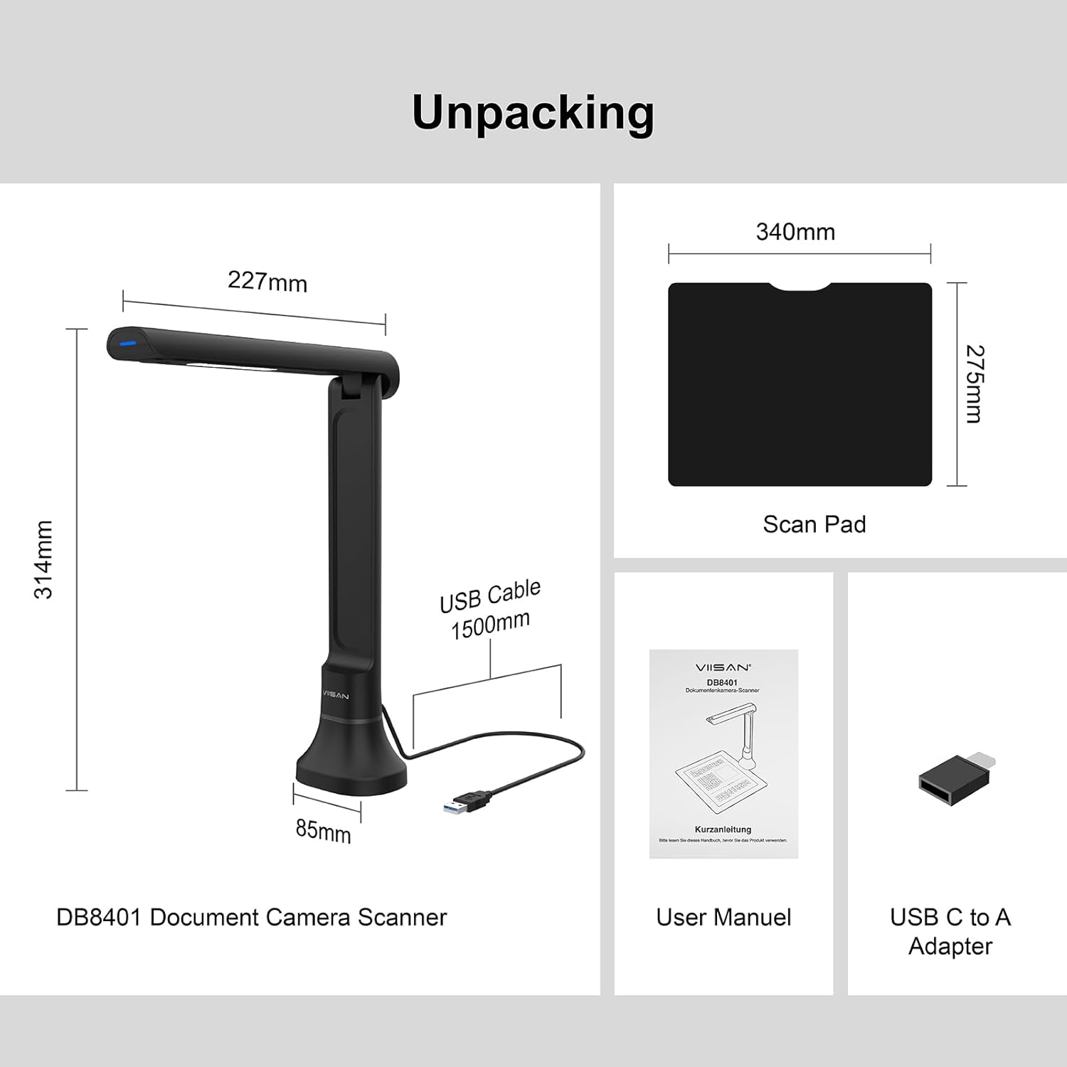 VIISAN DB8401 Fotocamera per D - Document Camera Visualizer recensione e prezzo